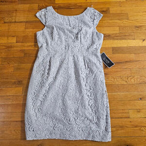 J Crew Gray Lace A Line Dress Plus Size 18
